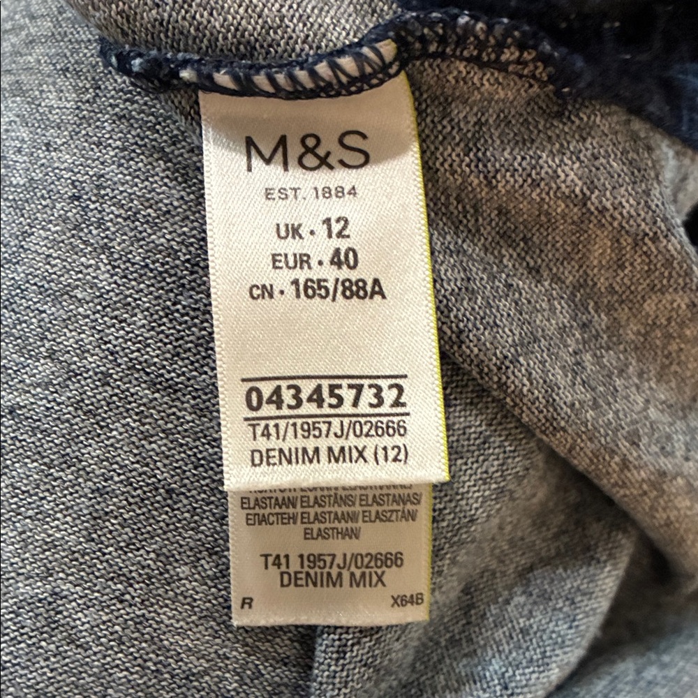 Marks & Spencer Navy Leopard Print 3/4 Sleeve Top Cheetah Cougar slits women's S - Picture 7 of 15